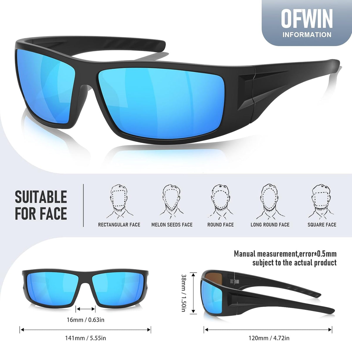Skiennix Polarized Sports Sunglasses - Unbreakable Frame for Cycling & Fishing | UV400 Protection