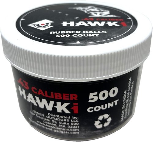 Hawki Rubber Balls - Reusable .50/.43 Cal Soft Training Balls for Less Lethal Paintball Guns