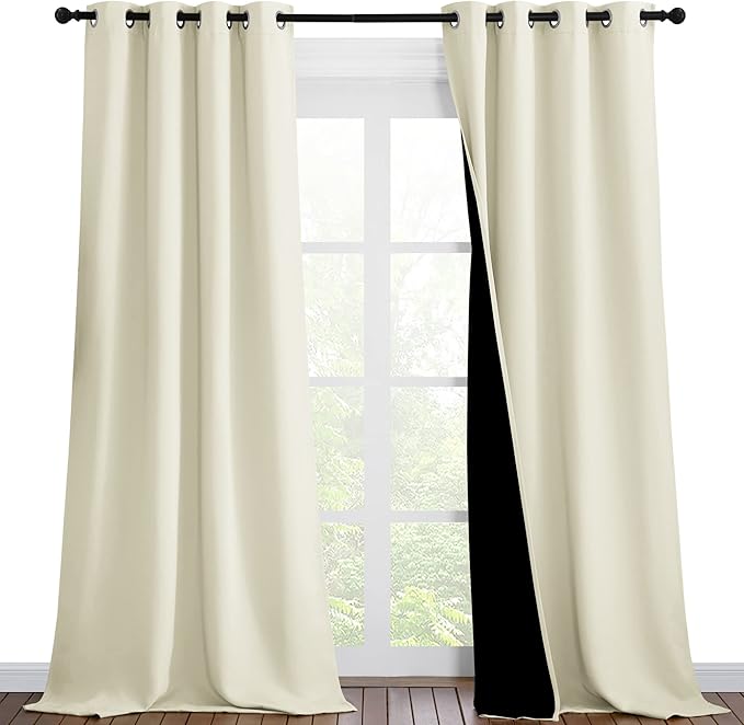 NICETOWN Thermal Insulated 100% Blackout Curtains, Noise Reducing Performance