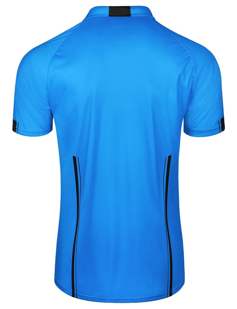 FitsT4 Sports Pro Soccer Referee Jersey Short Sleeve Ref Shirts Blue XX-Large