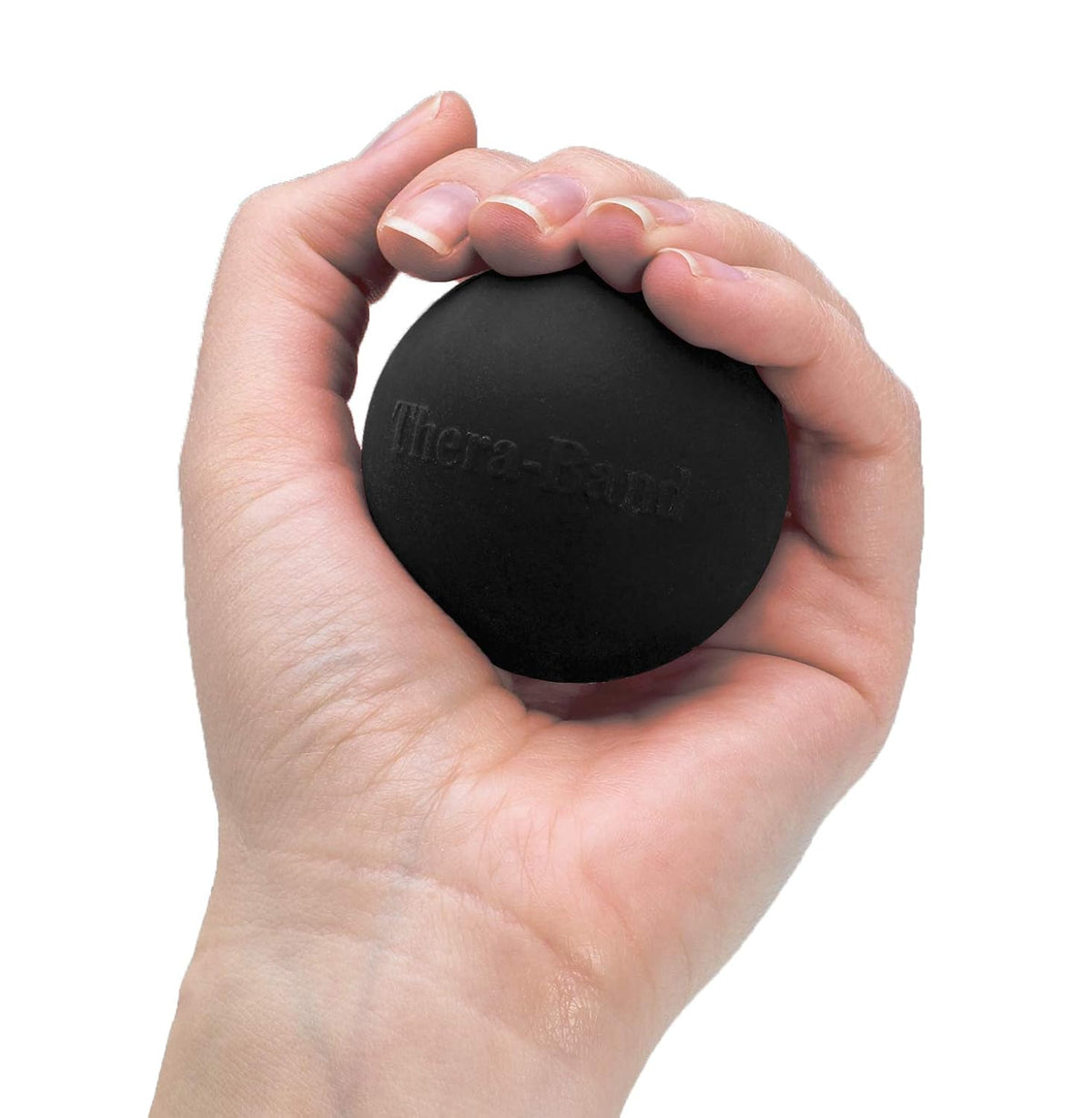 THERABAND Hand Strengthening Ball - Soft Grip Exerciser for Wrist, Finger & Forearm Therapy, Red, Beginner-Friendly