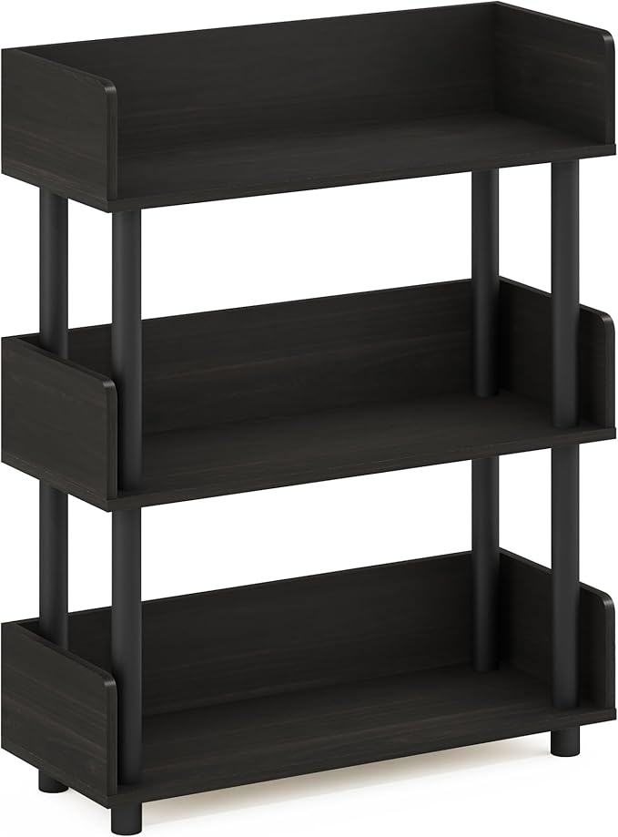 Furinno Turn-N-Tube 3-Tier Freestanding Multipurposes Display Rack, Bookshelf, Espresso