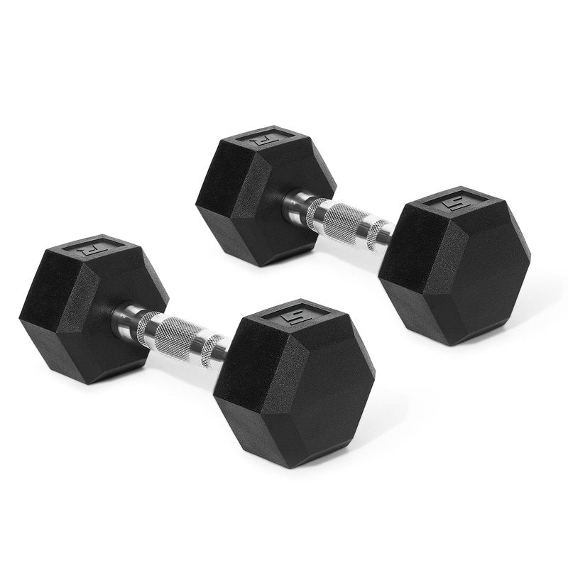 Ritfit 5-650 LBS PVC Encased Hex Dumbbell Sets with Optional Rack for Home Gym, Hand weight with Chrome Handle for Strength Training,Workouts