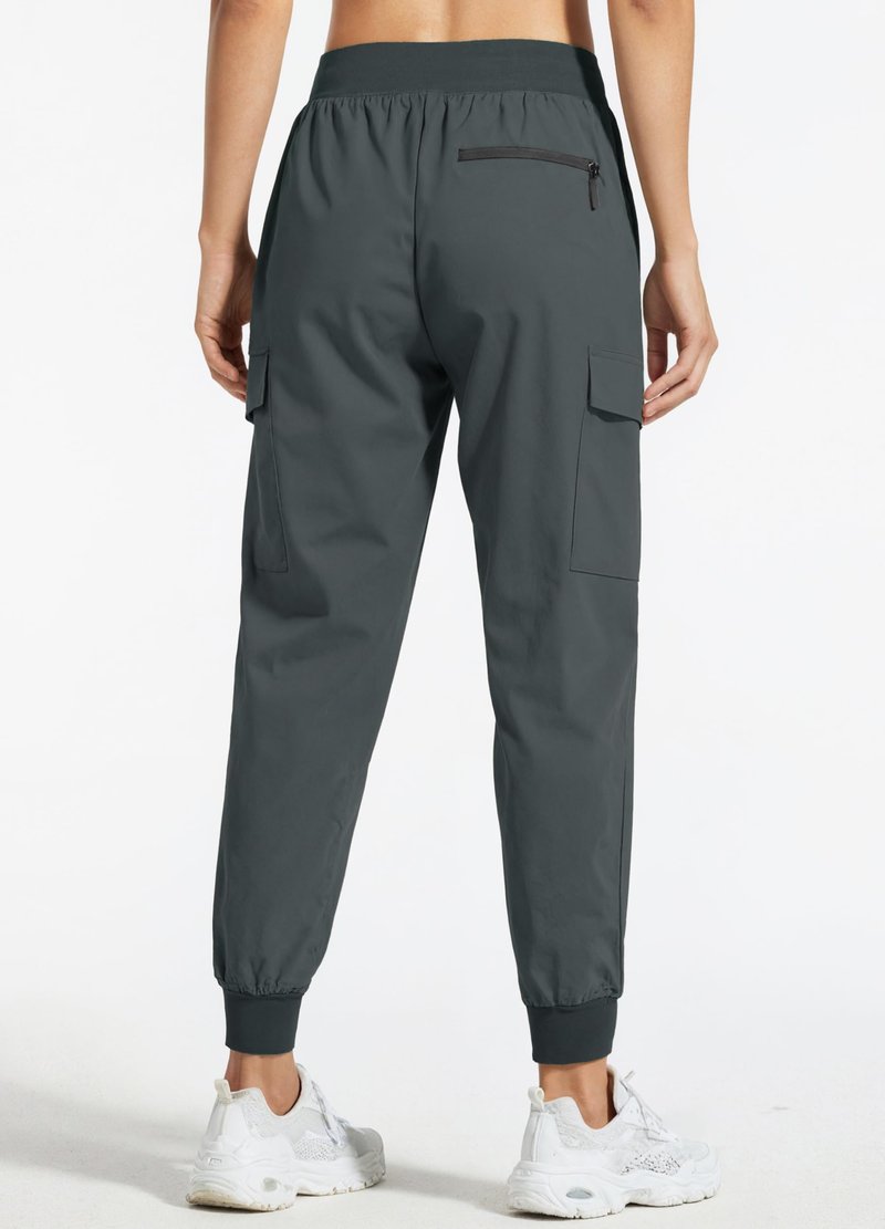 Libin Women's Cargo Joggers Lightweight Quick Dry Hiking Pants Athletic Lounge Casual Travel Tall, Steel Gray M