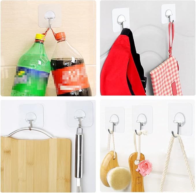FOTYRIG Adhesive Hooks Heavy Duty, 15lb 180 Degree Rotating Wall Sticky Hooks