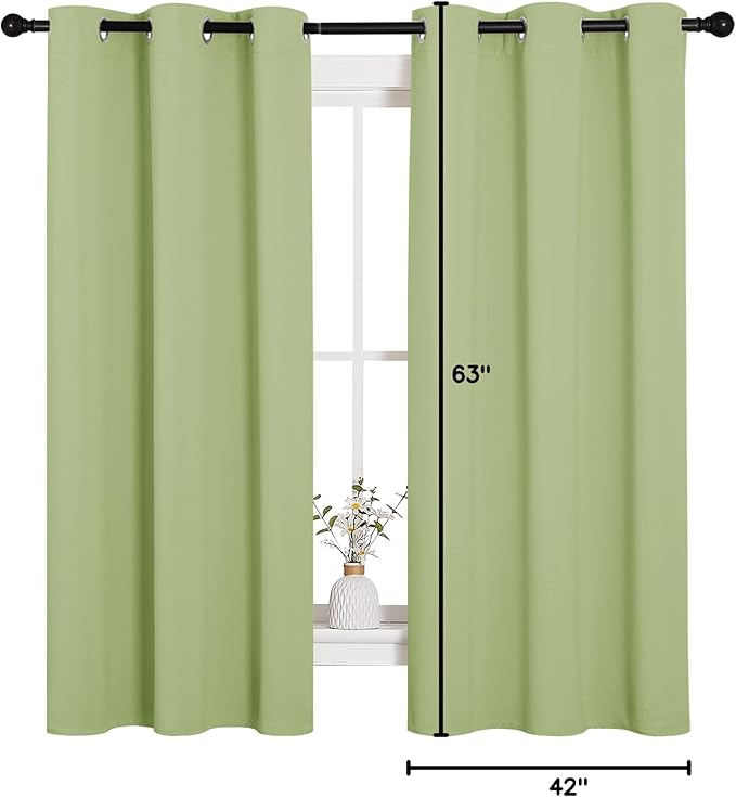 NICETOWN Curtains for Bedroom, Grommet Top Blackout Drapes for Son's Room