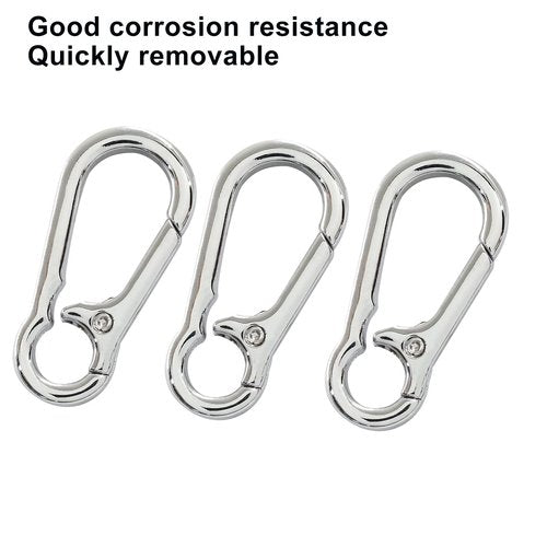 Coufce 5 Pack Silver Mini Carabiner Clip Quick Release Keychain Clip for Dog Leashes, Key Rings, and Flagpole Rope