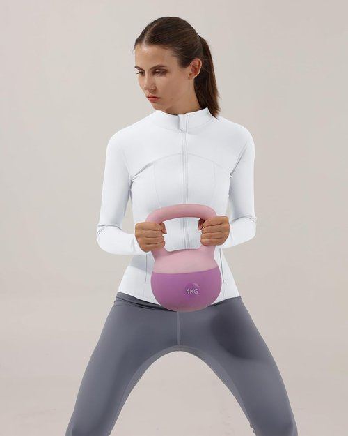 Gacaky Women's Slim Fit Workout Jacket - Full Zip Yoga Athletic Jacket with Thumb Holes | Stylish & Functional
