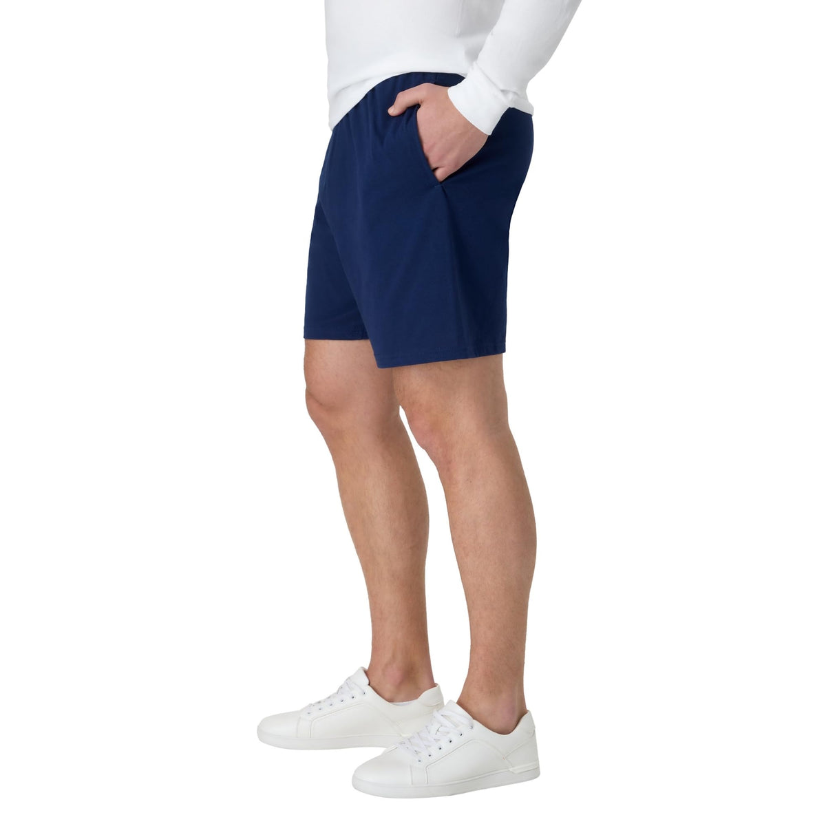 Hanes Mens Jersey Cotton With Pocket Workout-and-training-shorts, Navy, 3X-Large US