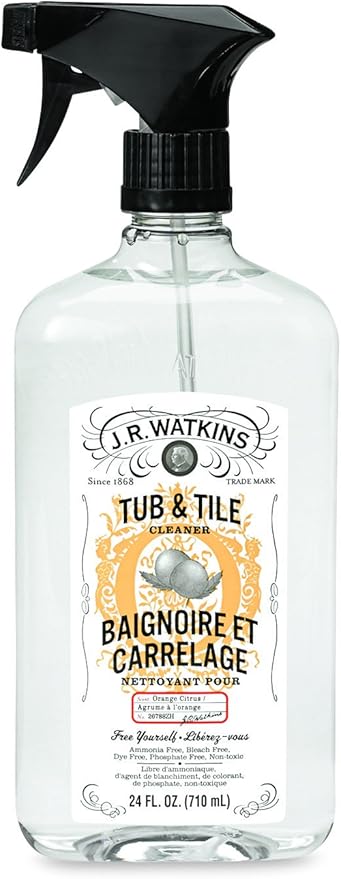 J.R. Watkins Natural Tub & Tile Cleaner, Citrus, 24 Ounce (Pack of 6)