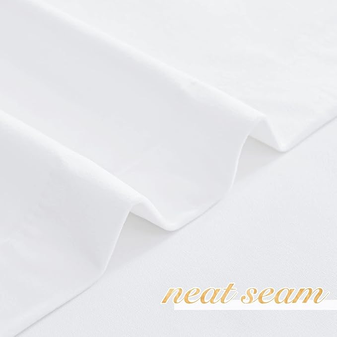 NICETOWN Insulated White Velvet Curtains