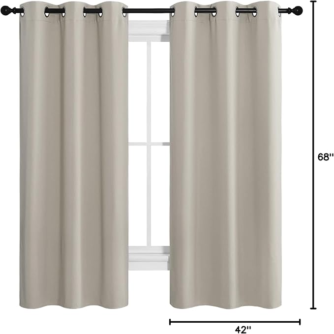 NICETOWN Kitchen Curtains for Decoration, Thermal Insulated Grommet Room