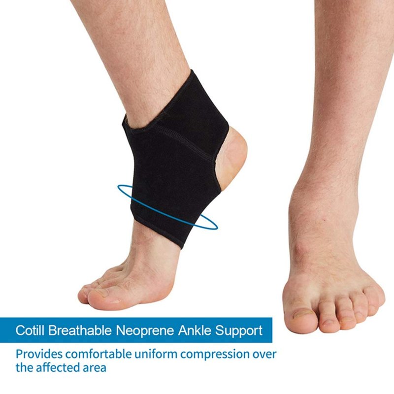 Cotill Ankle Support for Men and Women - Neoprene Breathable Adjustable Ankle Brace Sprain for Running, Basketball (Medium) …