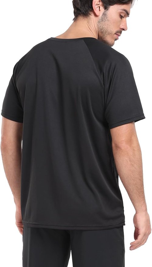HovSiyla Men's Running Shirts - Dry Fit Athletic Tops for Cool, Breathable Workouts | 1/5 Pack