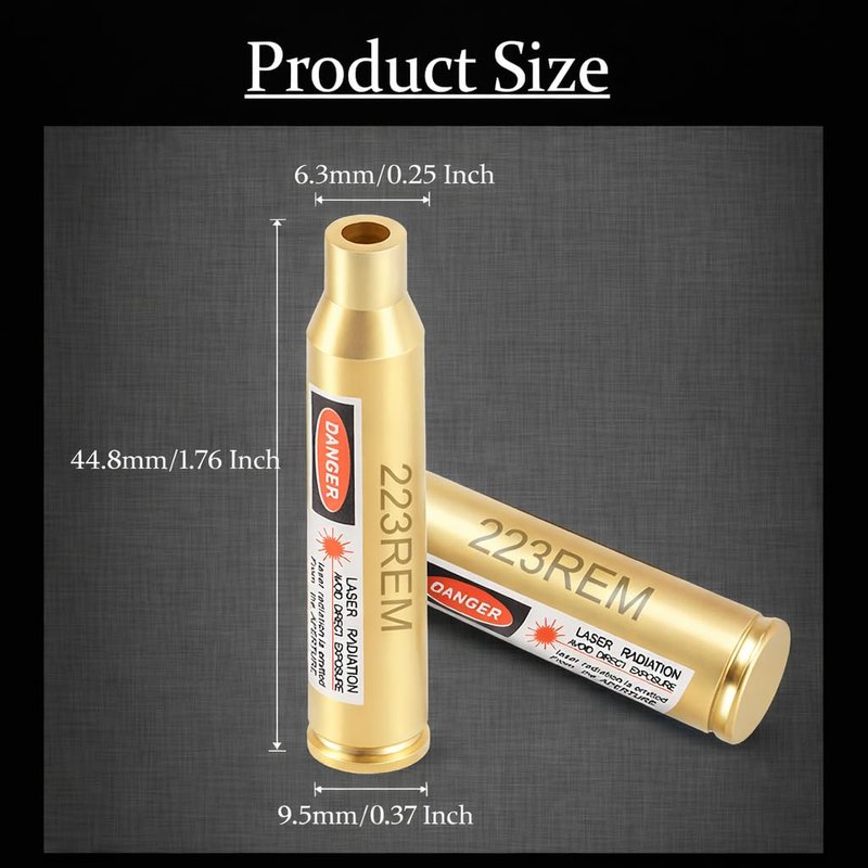 GOTICAL Red Dot 223 5.56mm Rem Gauge Laser Bore Sighter Boresight Red Laser Boresighters