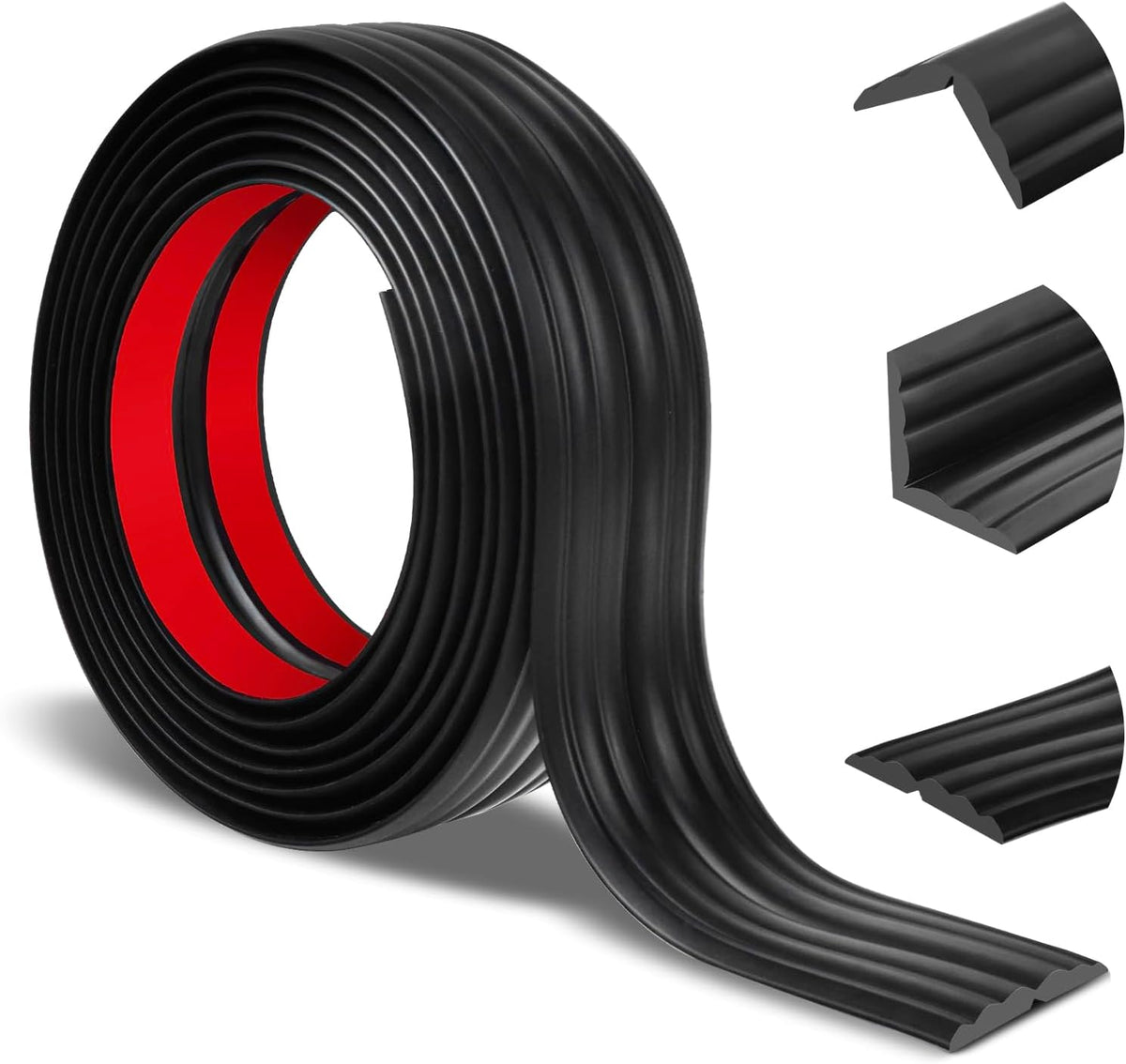 Wall Corner Protector Peel and Stick Corner Trim Molding Flexible Inside & Outside Wall Edge Guard Self Adhesive Moulding Trim for Edge Use, Black, 0.8” W x 20’ L