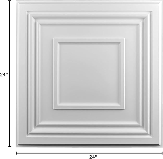 Art3d Drop Ceiling Tiles 24x24 Inch – Glue Up PVC Ceiling Tiles 2x2 Ft.