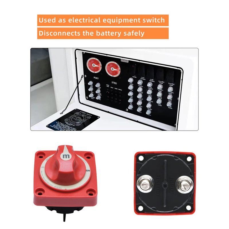 CXBB M Series Battery Switch 6006, Marine Battery Switch 48V 300A Power, for Boat Battery Single Circuit On/Off