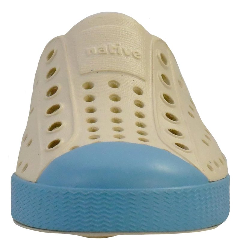 Native Shoes Unisex-Kids Jefferson Sneakers, Bone White/Aquarius Blue, 6 Big Kid