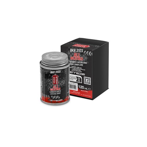 Errecom All Weather Bike Chain Lube - 4 oz (120 mL) Can with Brush for Optimal Performance