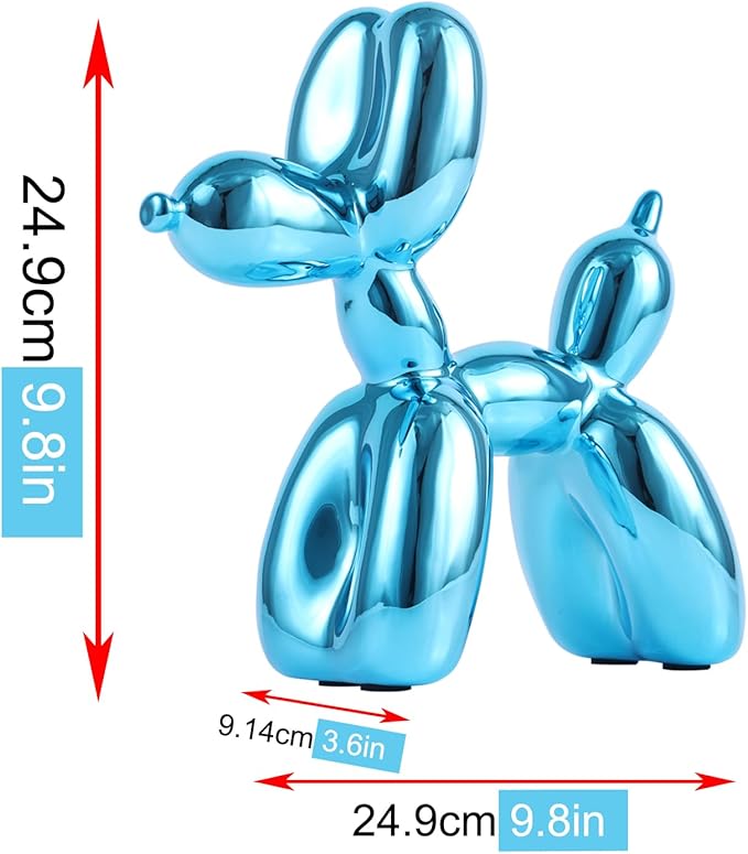 Balloon Dog Sculpture Modern Home Decor Collectible Figurines Funky Statues for Bedroom Trendy Animal Decor for Coffee Table Living Room Decor
