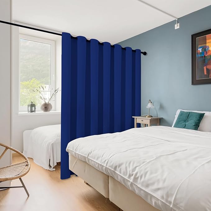 ChrisDowa Room Divider Curtain 84 Inches Long, Wide Blackout Sliding Door