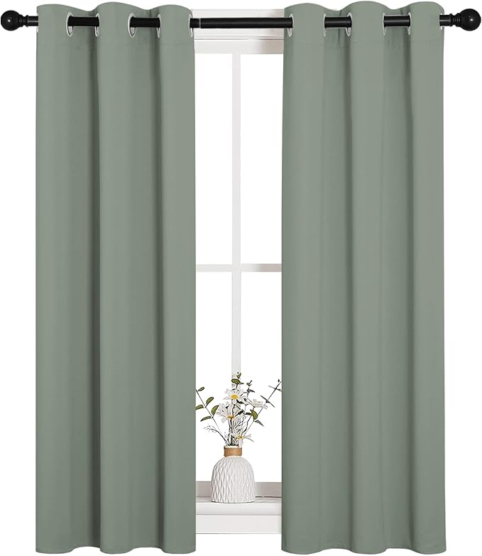 NICETOWN Bedroom Curtain Panels Blackout Draperies, Thermal Insulated Solid