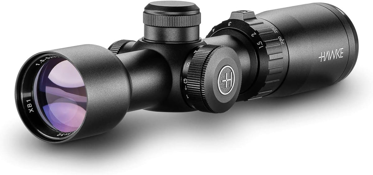 XB1 Crossbow Scope 1.5-5x32 for 250-425 FPS - Illuminated Reticle, Compact Design