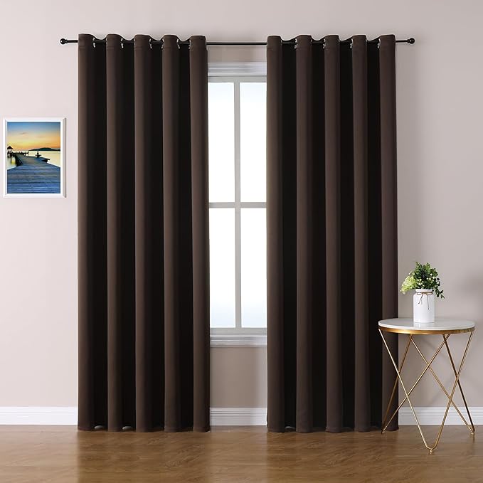 ChrisDowa Brownout Curtains 70 inches Wide