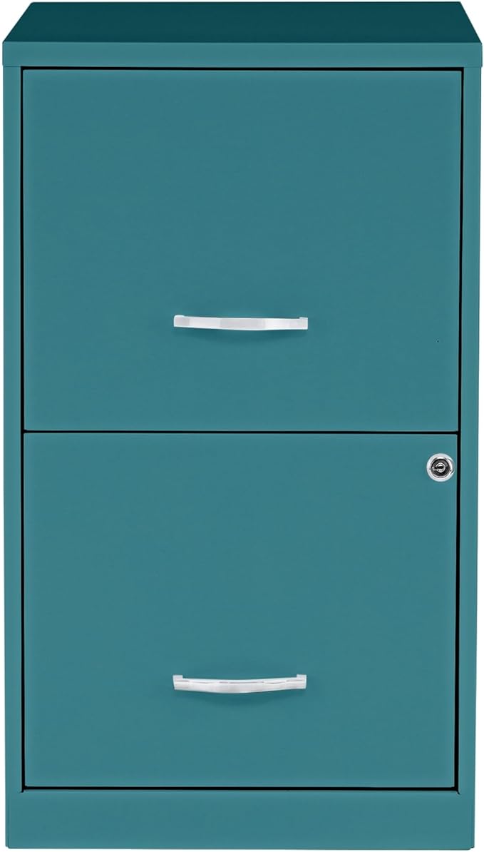 2 Drawer Locking Filing Cabinet | Pre-Assembled Steel Construction | Space-Saving Design is Perfect for Home and Small Office | Letter-Size | Assembled in North America