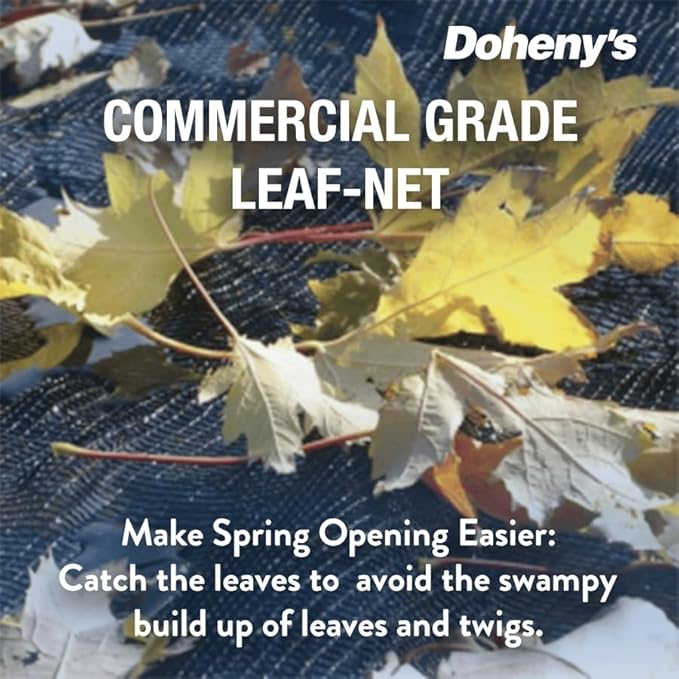 Doheny’s Professional Grade Leaf Nets for Above Ground Pools – 26' Round – Makes Clean-Ups Fast – Lightweight, Versatile & Durable – Keeps Leaves Out