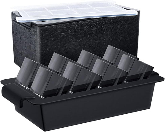 TINANA Upgrade 2 Inch Clear Ice Cube Tray Make 8 Large Square Crystal Clear Ice Cube Maker for Cocktail, Whiskey & Bourbon Drinks, Gifts for Men