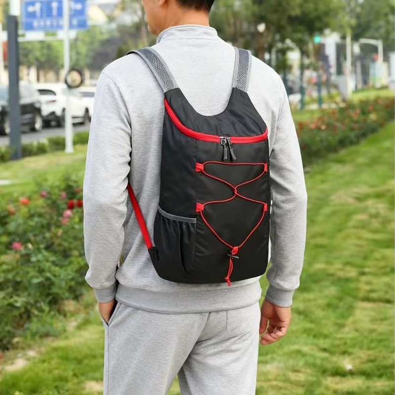 Xanaluyu Lightweight and Thin Foldable Backpack, Climbing Bag, Hiking Daypack,15L Waterproof Travel Packable Rucksack (Black)