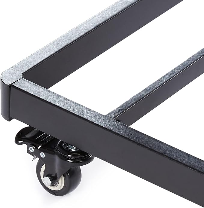 Amazon Basics Full Size Daybed and Twin Size Trundle Bed Frame Set, Space Saving Steel Slat Support, Sturdy Metal Design, Easy Assembly, Black