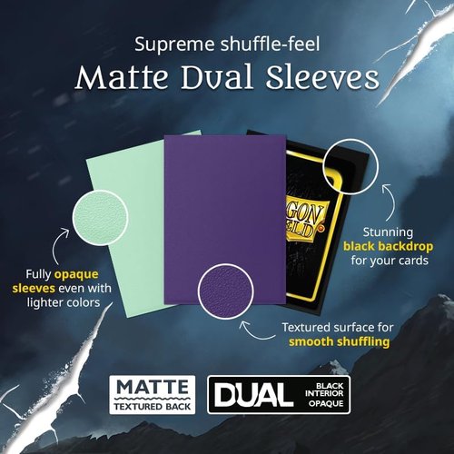 Dragon Shield | Soul & Truth Bundle - Red/Gold 3×100 CT Matte Dual Standard Size Card Sleeves | Premium TCG Protection for Magic: The Gathering