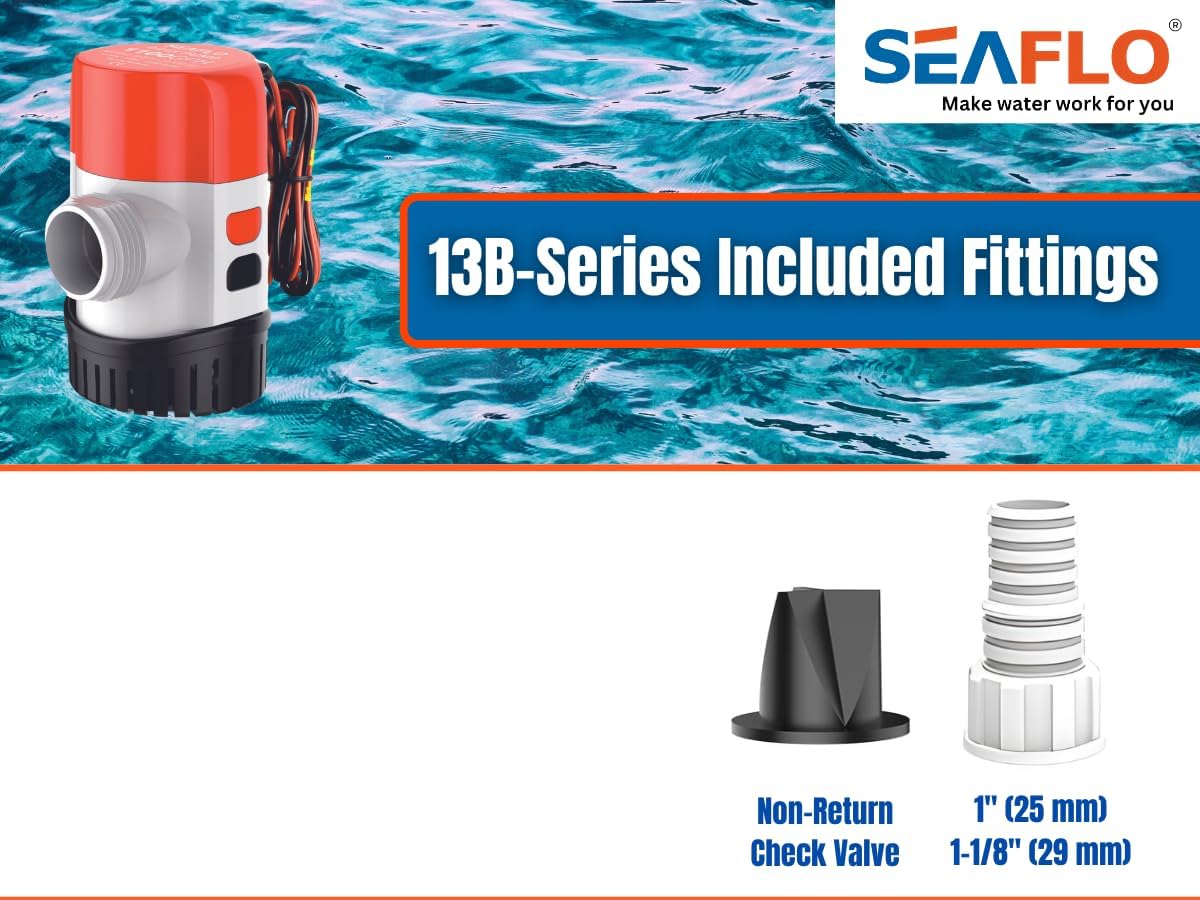 SEAFLO 12V 800 GPH Automatic Water Sensing Bilge Pump - Reliable Marine Drainage Solution