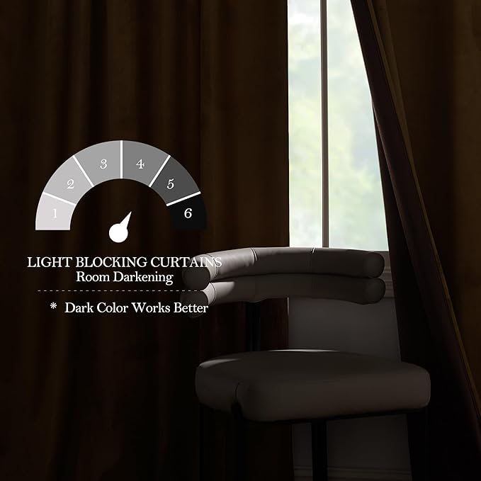 NICETOWN Warm Velvet Curtains 84 inch Long