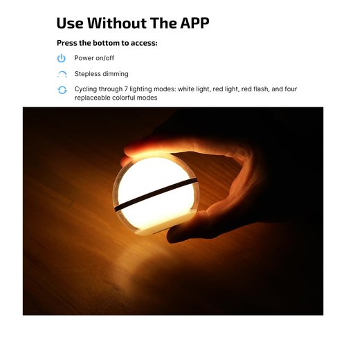 OLIGHT IMINI 2 EDC Rechargeable Keychain Flashlight with Sphere Smart Night Light, 75 lumens Stepless Dimming Table Lamp