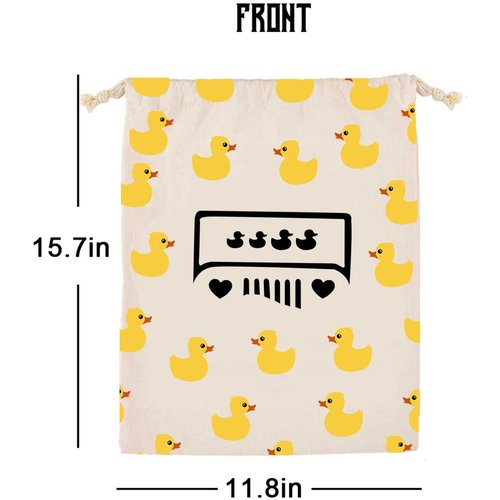 Aievlinkr Yellow Duck Duck Bag,Rubber Duck Drawstring Bag，Reusable Rubber Duck Bag,Great Gift for Any Duck Enthusiast