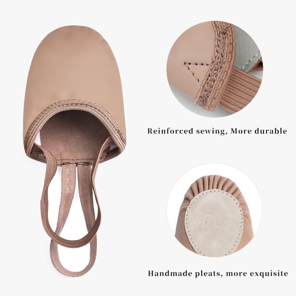 Stelle Leather Half Soles Dance Shoes - Lyrical Pirouette Turners for All Ages | Versatile & Durable