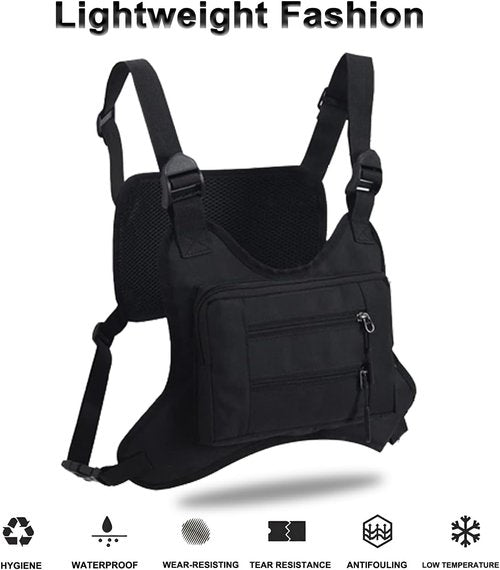 JOYEONDEF Sports Chest Bag - Water Resistant Running Pack with Cell Phone Holder & Extra Storage