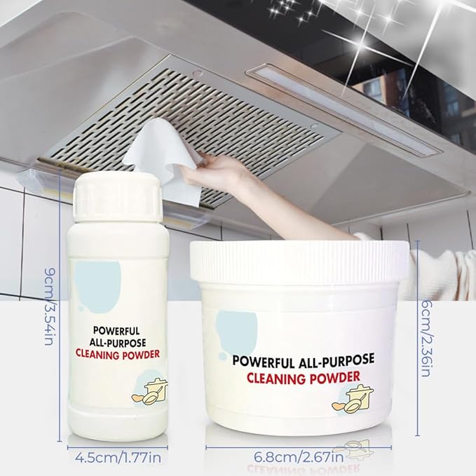 Powerful Kitchen All-purpose Powder Cleaner, 2025 New Super Strong Grease Remover, Instant Kitchen All-Purpose Cleaning Powder, Heavy Kitchens Duty Degreaser Multi-Purpose Cleaning Paste (1, 110g)