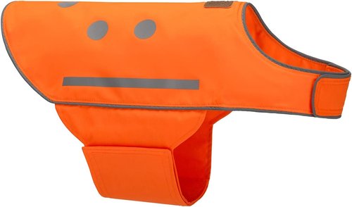 High Visibility Reflective Dog Vest - Easy Fastening, Orange, Sizes XS-XXL