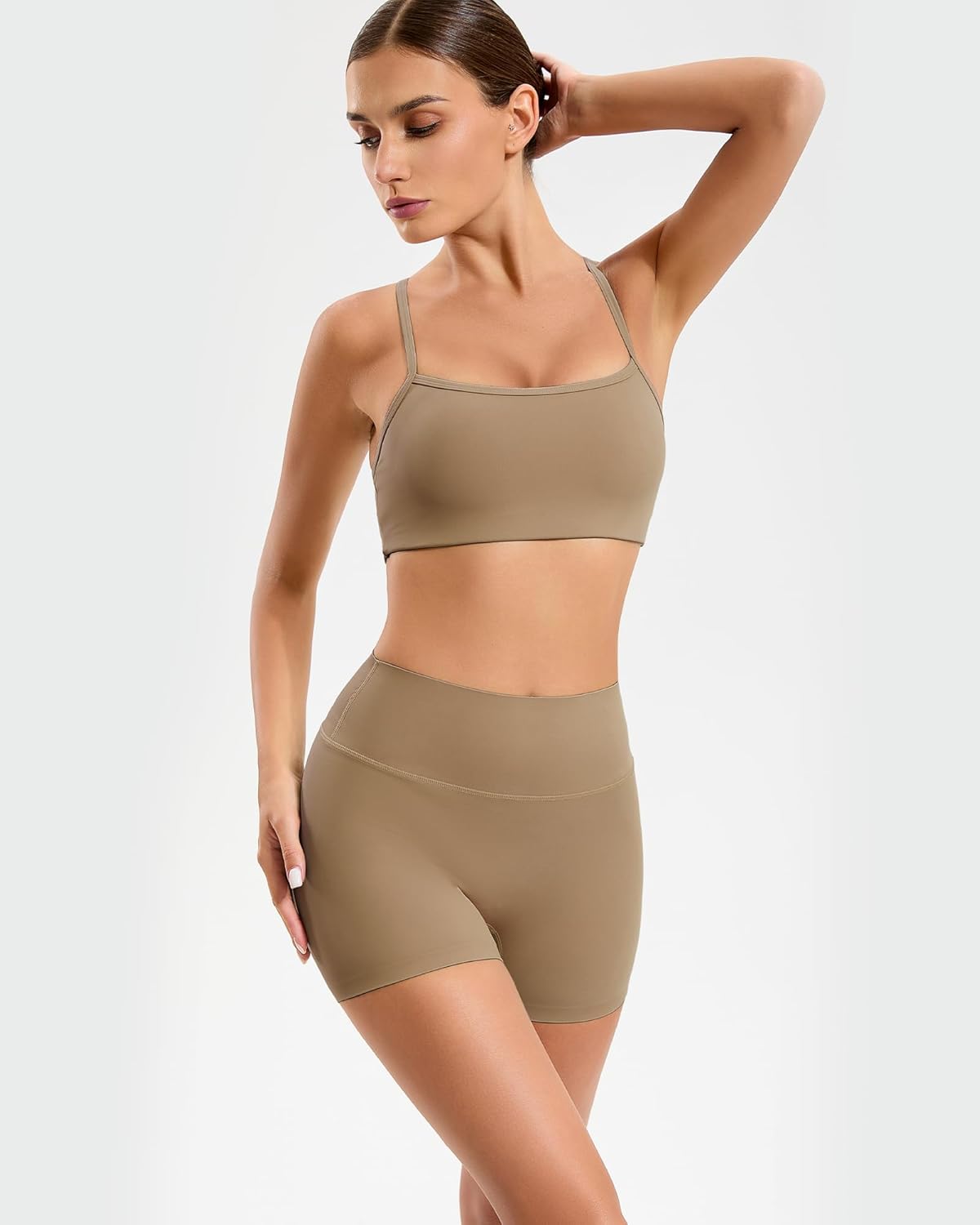 RIOJOY PureComfy Workout Shorts - High Waist Biker Athletic Running Shorts for Women