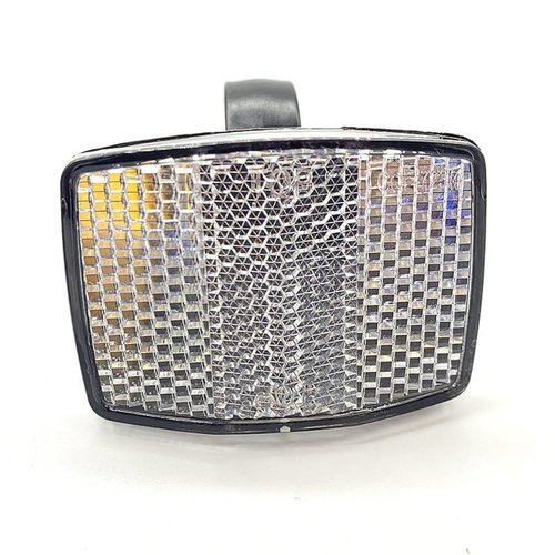 Bike Reflectors and Safety Light Set - High-Intensity Prismatic Reflective Strips with Seatpost Mounts, (White)