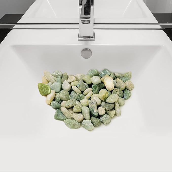 FANTIAN 20 lbs Jade River Rocks for Landscaping, 1-2 Inch Decorative Pebbles River Stones for Plants Indoor, Vases, Yard, Crafting and Garden