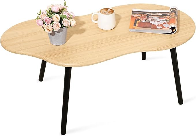 Small Coffee Table Cloud Coffee Table Modern Center Table Floor Table Walnut Irregular Coffee Tables Suitable for Living Room Small Spaces