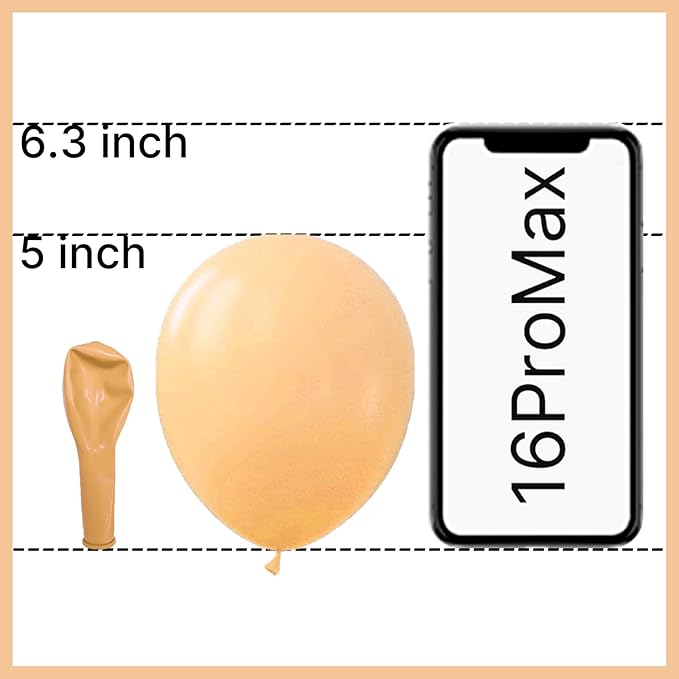 PartyWoo Nude Balloons 50pcs 5 Inch Apricot Boho Fall Neutral Latex Helium Balloons for Graduation Wedding Anniversary Birthday Boy Baby Shower Woodland Boho Theme Party Decorations Brown-F05