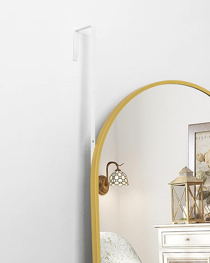 Otlsh 14"48" Arch Wall Mirror, Over The Door, Thin Frame Aluminum Alloy