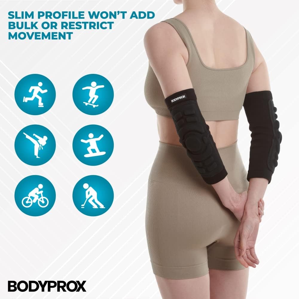 Bodyprox Elbow Guard Sleeves - Protective Pads for Enhanced Comfort | 1 Pair